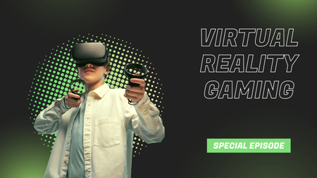 Virtual Reality Camping  Youtube Thumbnail Design Template