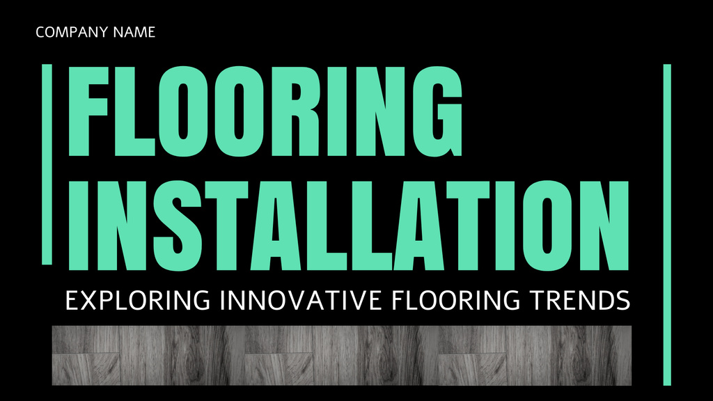 Platilla de diseño Services of Trendy and Innovative Flooring Installation Presentation Wide
