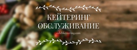 Catering Service Vegetables on table Facebook cover – шаблон для дизайна