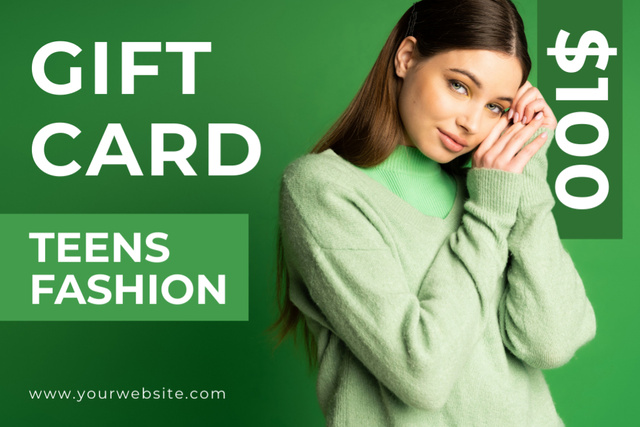 Stylish Clothing Gift Voucher Offer for Teens Gift Certificate – шаблон для дизайна