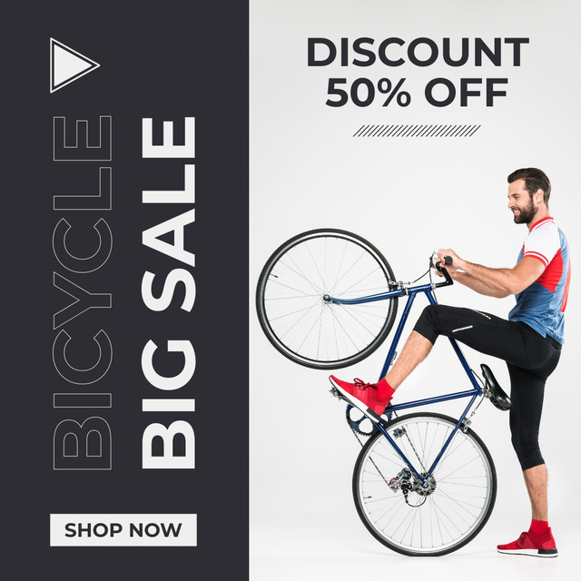 Platilla de diseño Big Sale of Bicycles Instagram