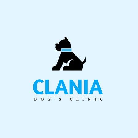Dog's Clinic Emblem Logo tervezősablon