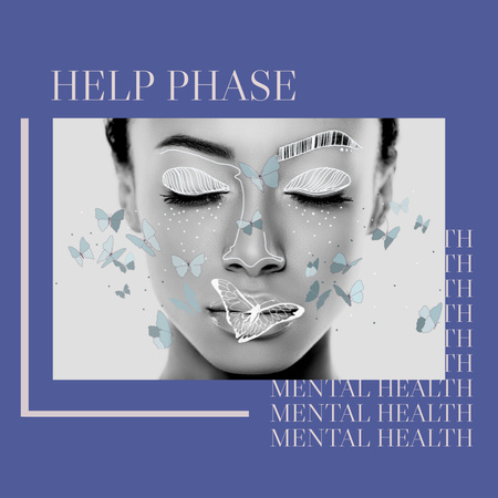 Plantilla de diseño de Ofrenda de ayuda de salud mental Instagram 