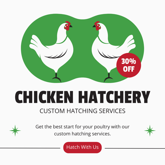 Chicken Hatchery Services Instagram tervezősablon