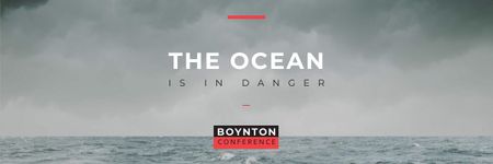 Plantilla de diseño de Boynton conference the ocean is in danger Email header 