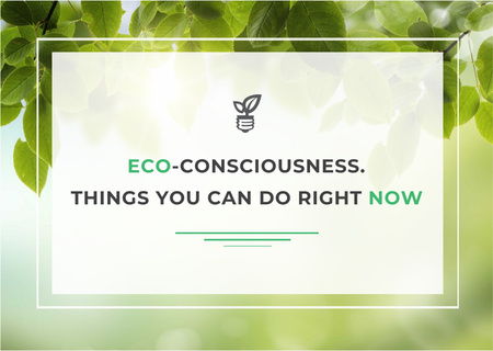 Designvorlage Eco-consciousness concept für Card