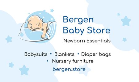 Store Offer for Newborns Business card Design Template
