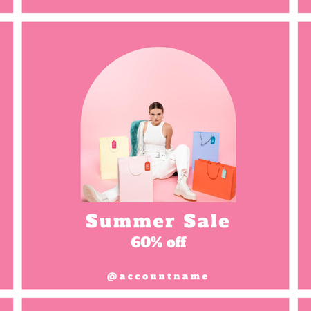 Summer Collection Sale Advertisement Instagram Design Template