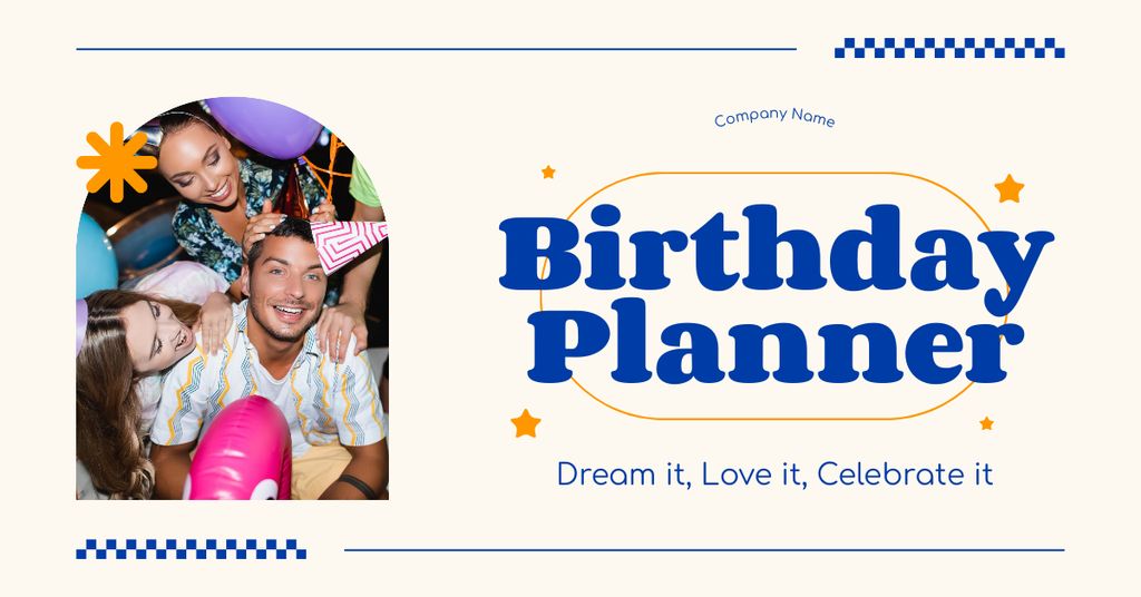 Birthday Planning Agency Services Facebook AD Šablona návrhu