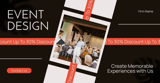 Designvorlage Design Memorable Events at Discount für Facebook AD
