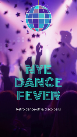 Plantilla de diseño de Celebración nocturna brillante del club con baile debido al Año Nuevo TikTok Video 