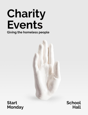 Charity Meeting Announcement Poster 8.5x11in Design Template