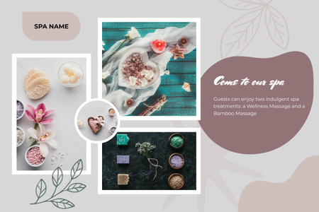 Discover the Women's Soothing Spa Salon Experience Mood Board Design Template