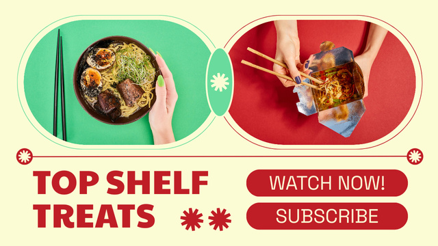 Ad of Top Treats at Fast Casual Restaurant Youtube Thumbnail Design Template
