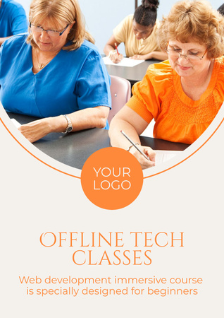 Tech Classes Ad Poster Design Template