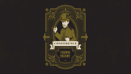 Fashion History Conference Announcement FB event cover Design Template