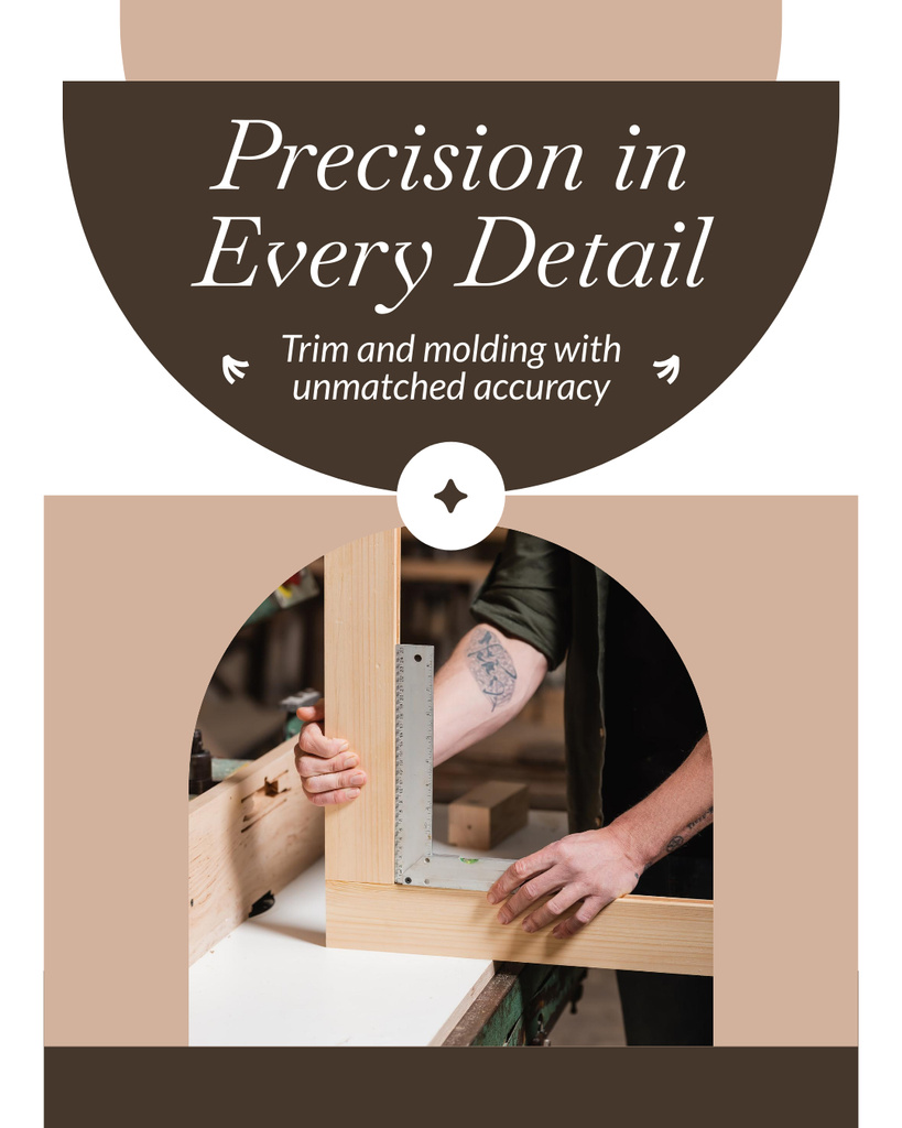 Plantilla de diseño de Special Offer of Carpentry and Woodworking Services Instagram Post Vertical 