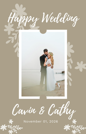 Wedding Greeting Card with Lovely Couple IGTV Cover Design Template