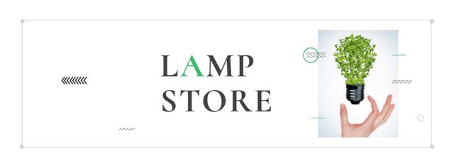 Template di design Eco Light Bulb with Leaves Facebook cover