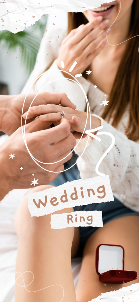 Ontwerpsjabloon van Snapchat Moment Filter van Sale Wedding Rings with Velvet Boxes