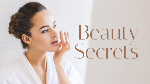 Woman`s Beauty Secret Youtube Thumbnail Šablona návrhu