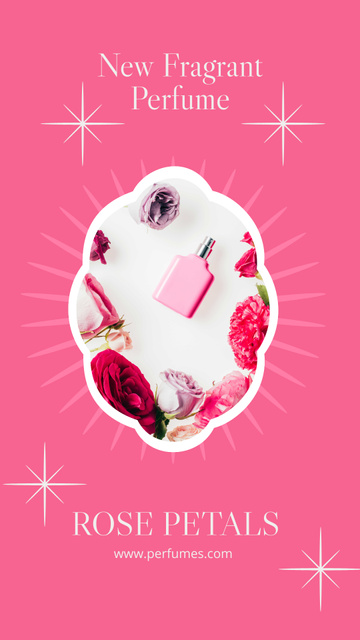 Plantilla de diseño de Fragrance offer with Perfume Bottle Instagram Story 