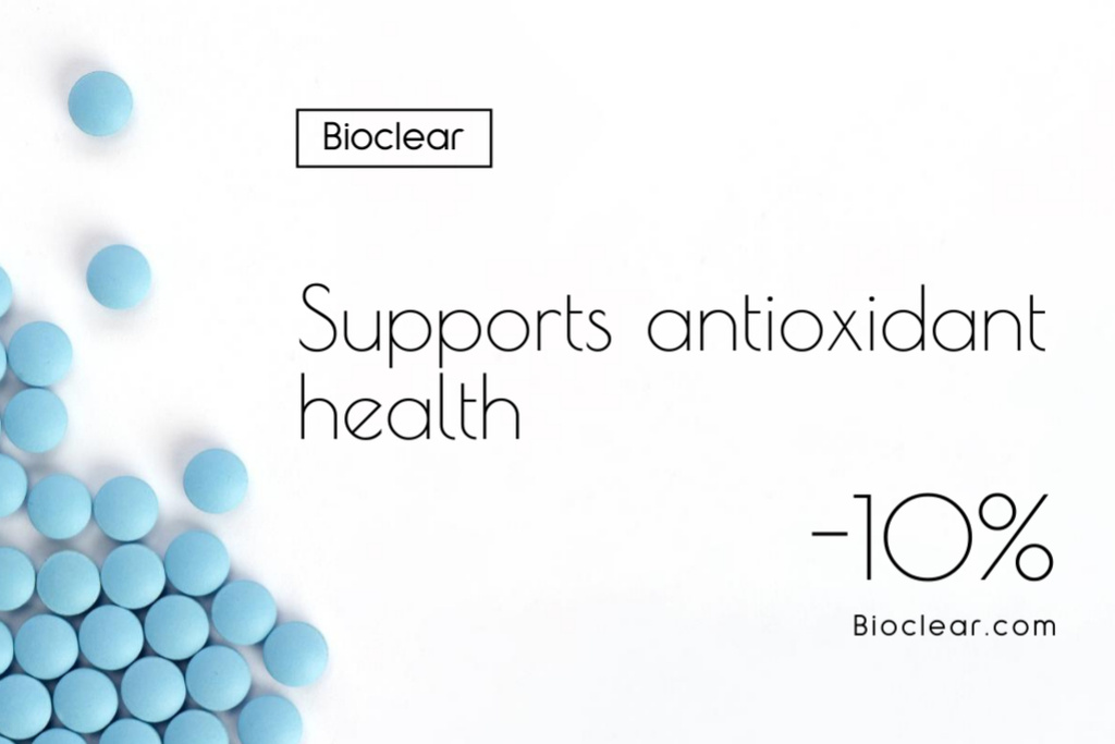 Plantilla de diseño de Enhancing Immune System with Tablets And Antioxidant At Discounted Rates Label 