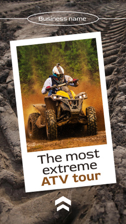 Extreme ATV Tours Ad with Man Instagram Story Design Template