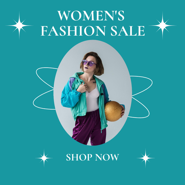 Ontwerpsjabloon van Instagram van Women Clothes Fashion Sale Ad