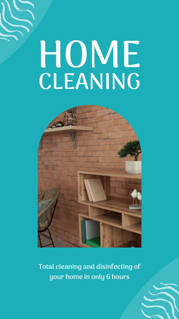 High-Level Home Cleaning Service Offer With Disinfection Instagram Video Story Šablona návrhu