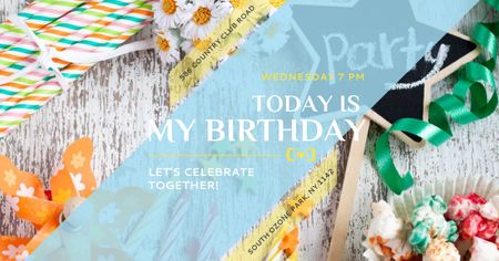 Platilla de diseño Birthday party in South Ozone park Facebook AD