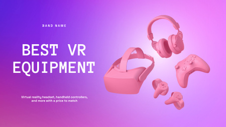 Ampla escolha dos melhores equipamentos VR Full HD video Modelo de Design