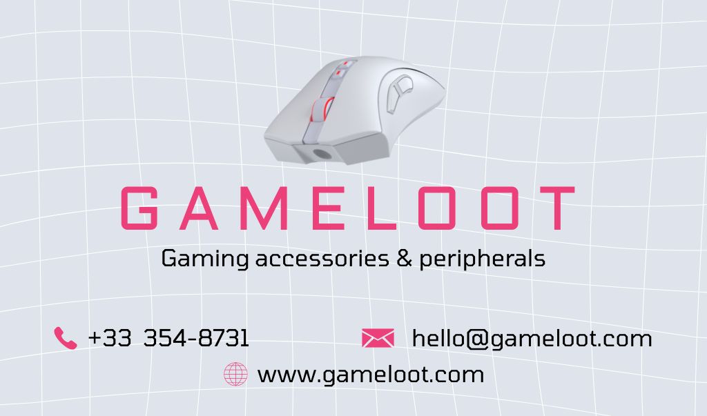 Platilla de diseño Game Equipment Store Business card