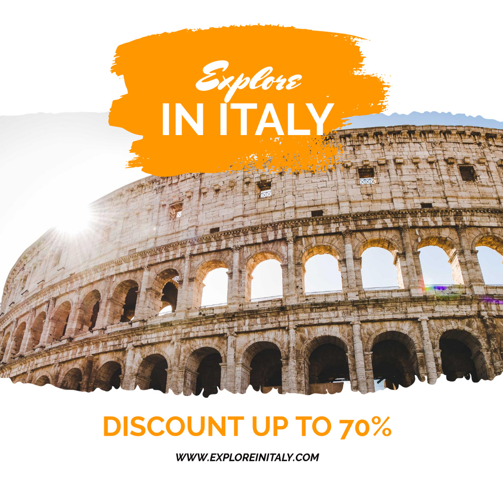 Stunning Discounts For Italian Tour Instagram – шаблон для дизайна