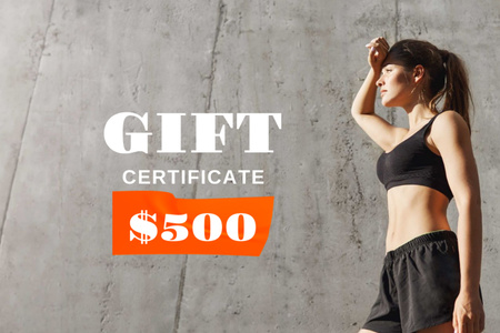 Gift Card on Gym Membership Gift Certificate Design Template