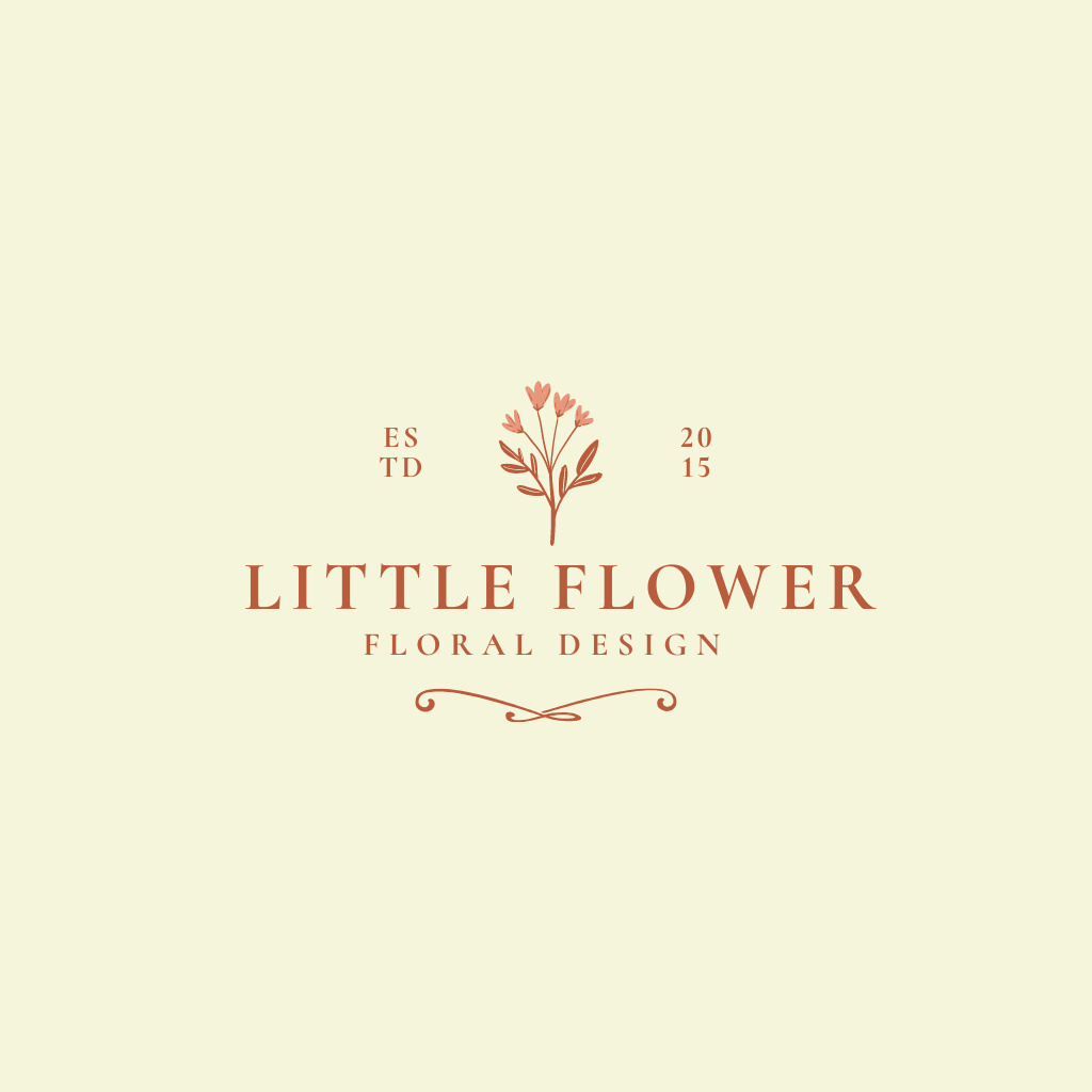 Flower Center Advertisement Logo Design Template