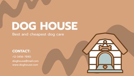 Dog House Making Services Business Card US Design Template