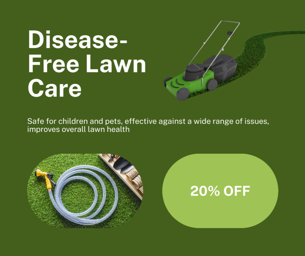 Ontwerpsjabloon van Facebook van Advanced Safe Lawn Services Promo