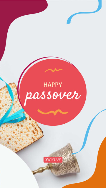 Happy Passover festive dinner Instagram Story – шаблон для дизайна