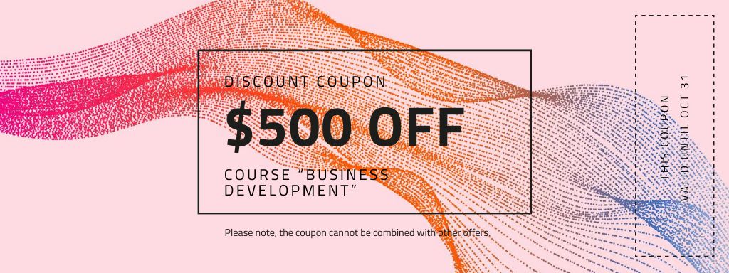 Designvorlage Discount on Business Course für Coupon