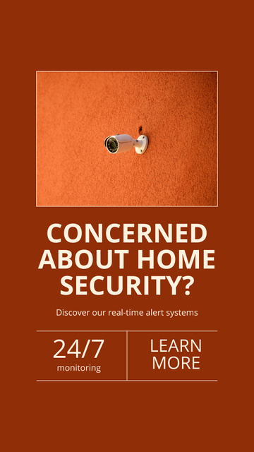 Home Security Assistance Instagram Story Design Template