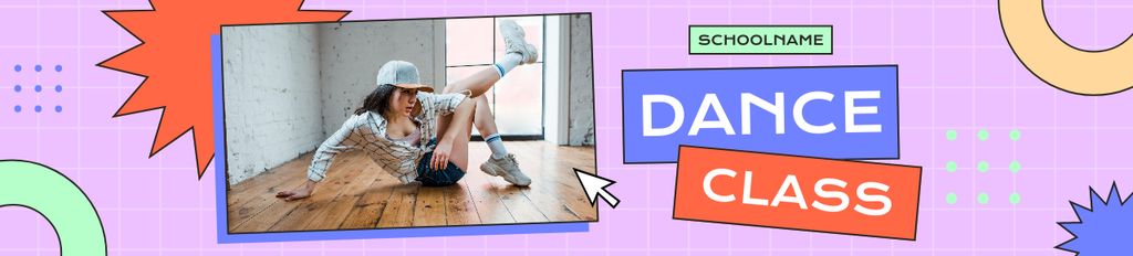 Plantilla de diseño de Ad of Dance Classes with Woman dancing in Studio Ebay Store Billboard 