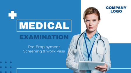 Medical Examination with Professional Doctor Youtube Thumbnail Design Template