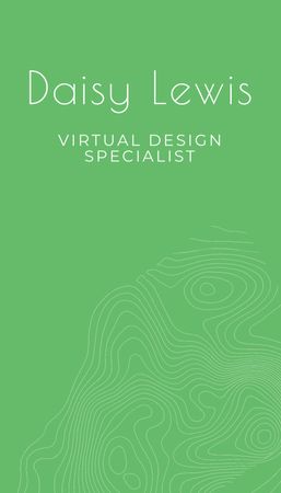 Plantilla de diseño de Especialista en Diseño Virtual Business Card US Vertical 