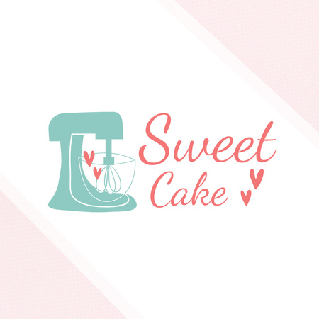 Platilla de diseño Bakery Ad with Blender Illustration Logo