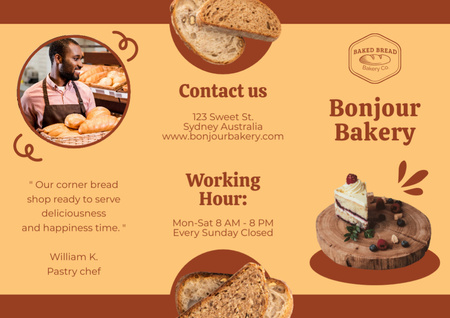 Випічка тортів і тістечок Brochure – шаблон для дизайну