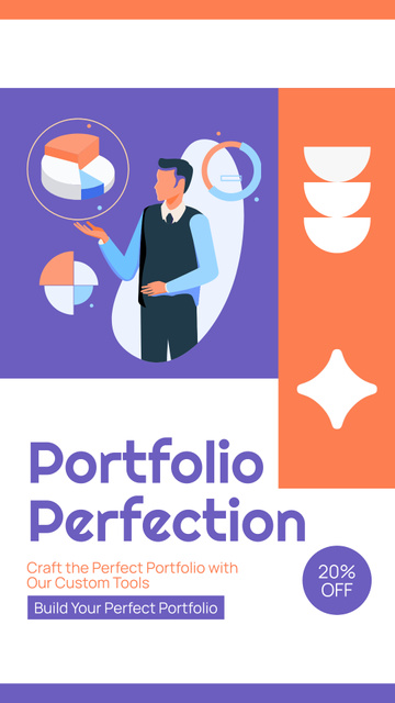 Creating Craft Trader Portfolio with Discount on Trading Tools Instagram Video Story Modelo de Design