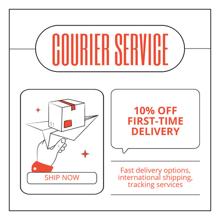Delivery and Courier Dispatch Instagram AD Design Template