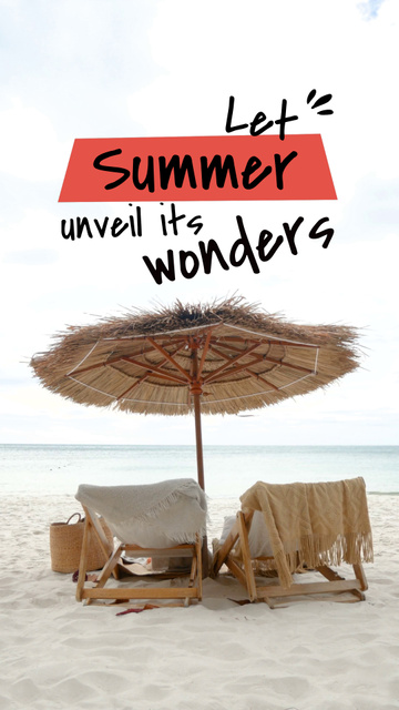 Plantilla de diseño de Inspiration Quote About Summer With Seaside View TikTok Video 