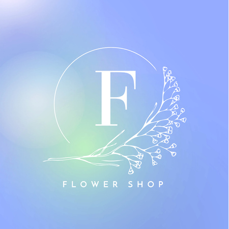 Flower Shop Emblem with Sketch Logo – шаблон для дизайну